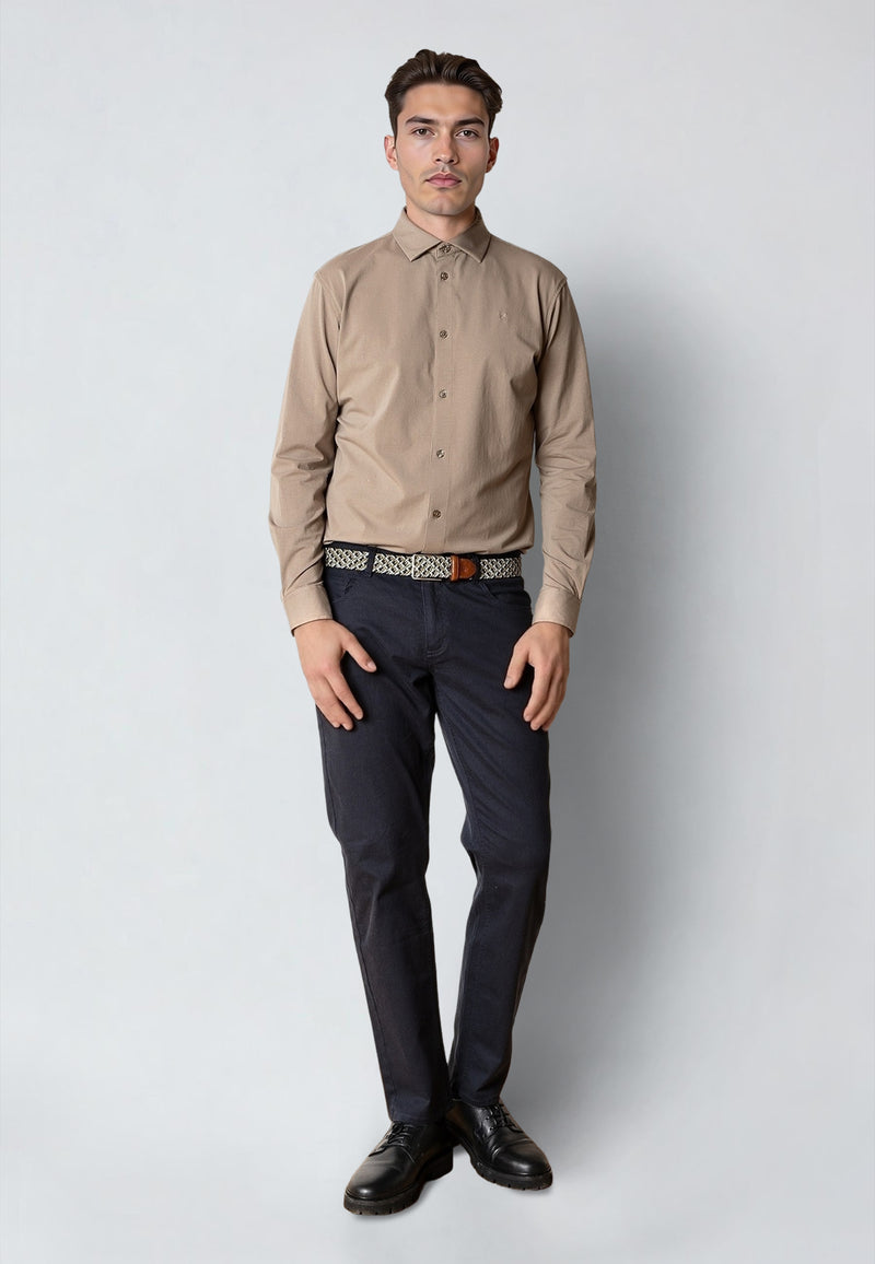 Clean Cut Copenhagen CLEAN FORMAL STRETCH SHIRT Shirts L/S Brindle beige