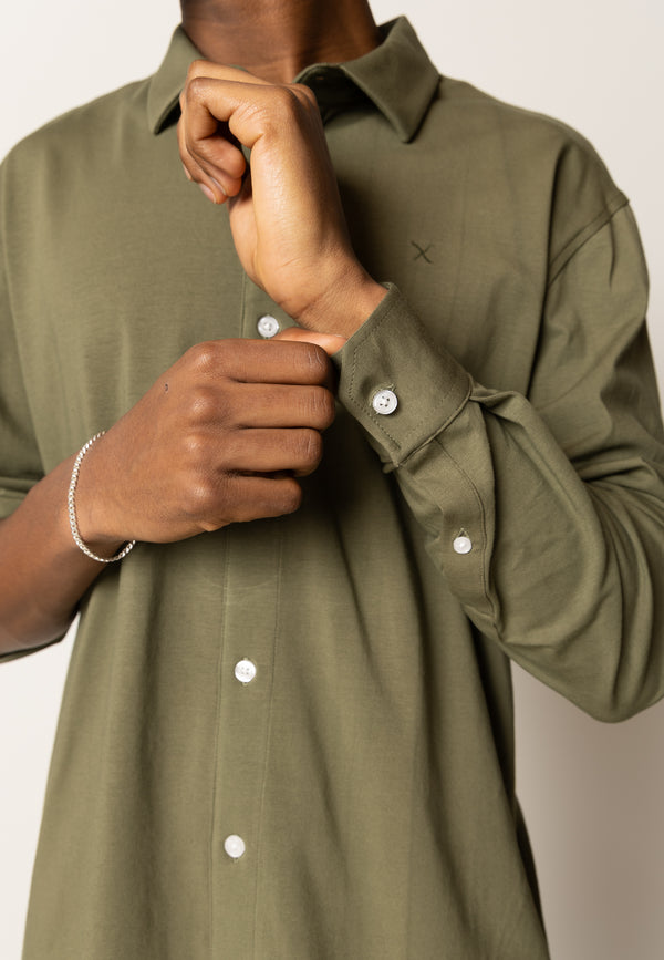 Clean Cut Copenhagen CLEAN FORMAL STRETCH SHIRT Shirts L/S Army