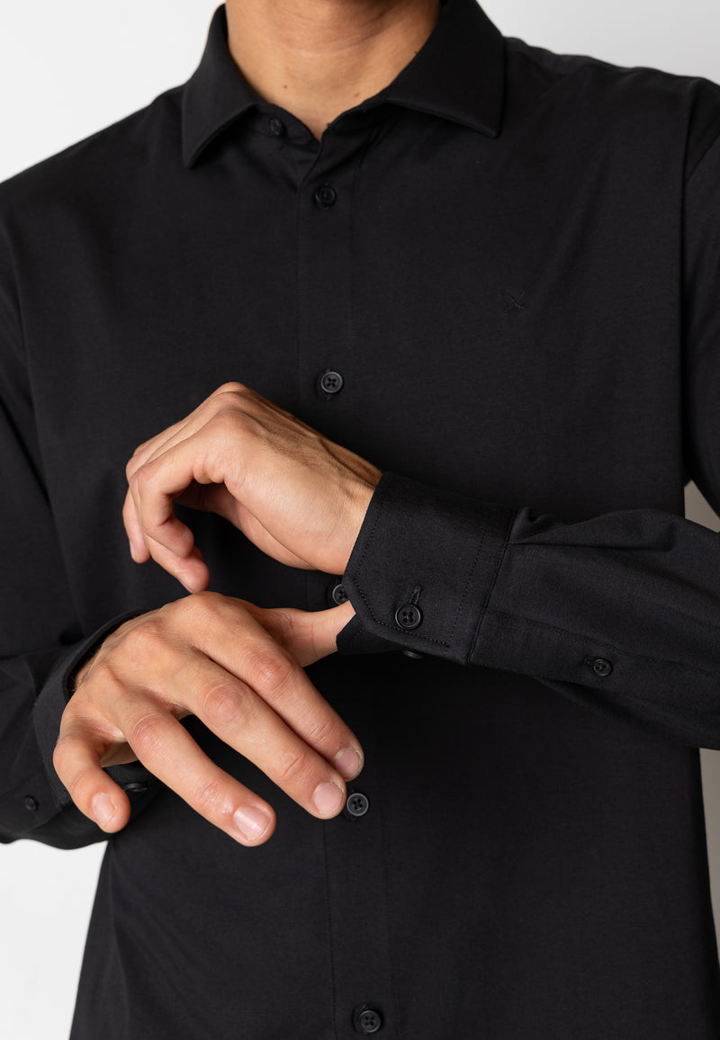Clean Cut Copenhagen CLEAN FORMAL STRETCH SHIRT Shirts L/S Black