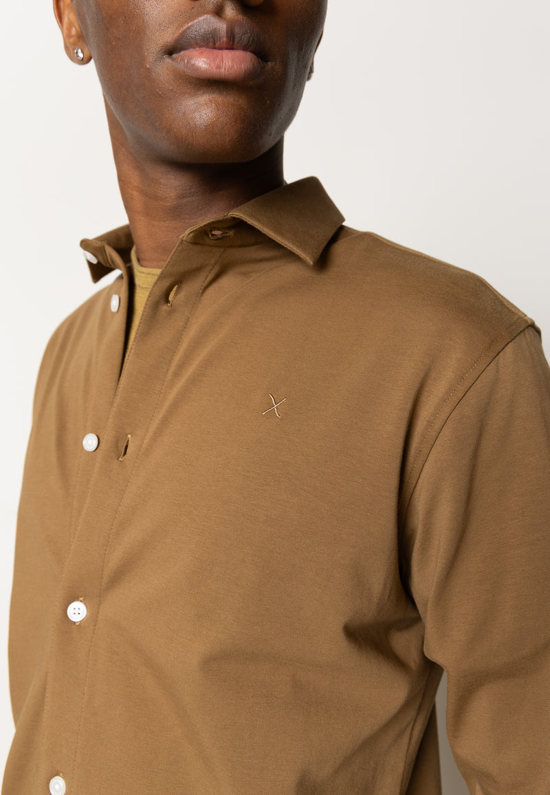 Clean Cut Copenhagen CLEAN FORMAL STRETCH SHIRT Shirts L/S Brown