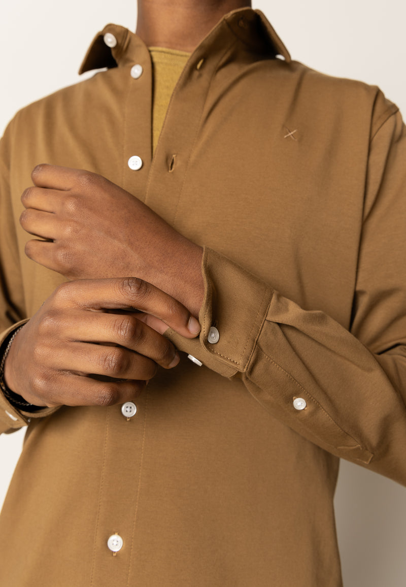 Clean Cut Copenhagen CLEAN FORMAL STRETCH SHIRT Shirts L/S Brown