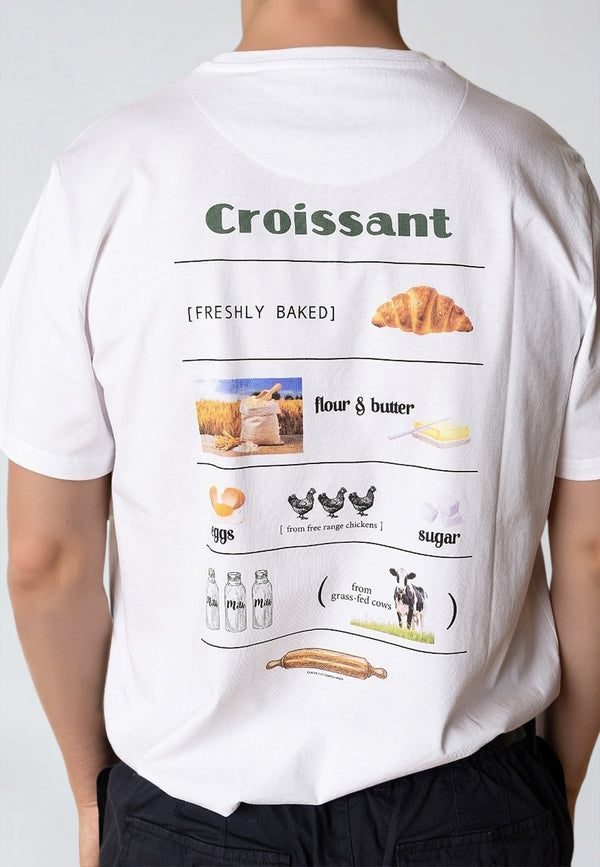 Clean Cut Copenhagen CROISSANT T-SHIRT T-shirts S/S White