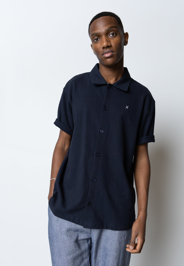 Clean Cut Copenhagen Calton shirt Shirts S/S Dark Navy