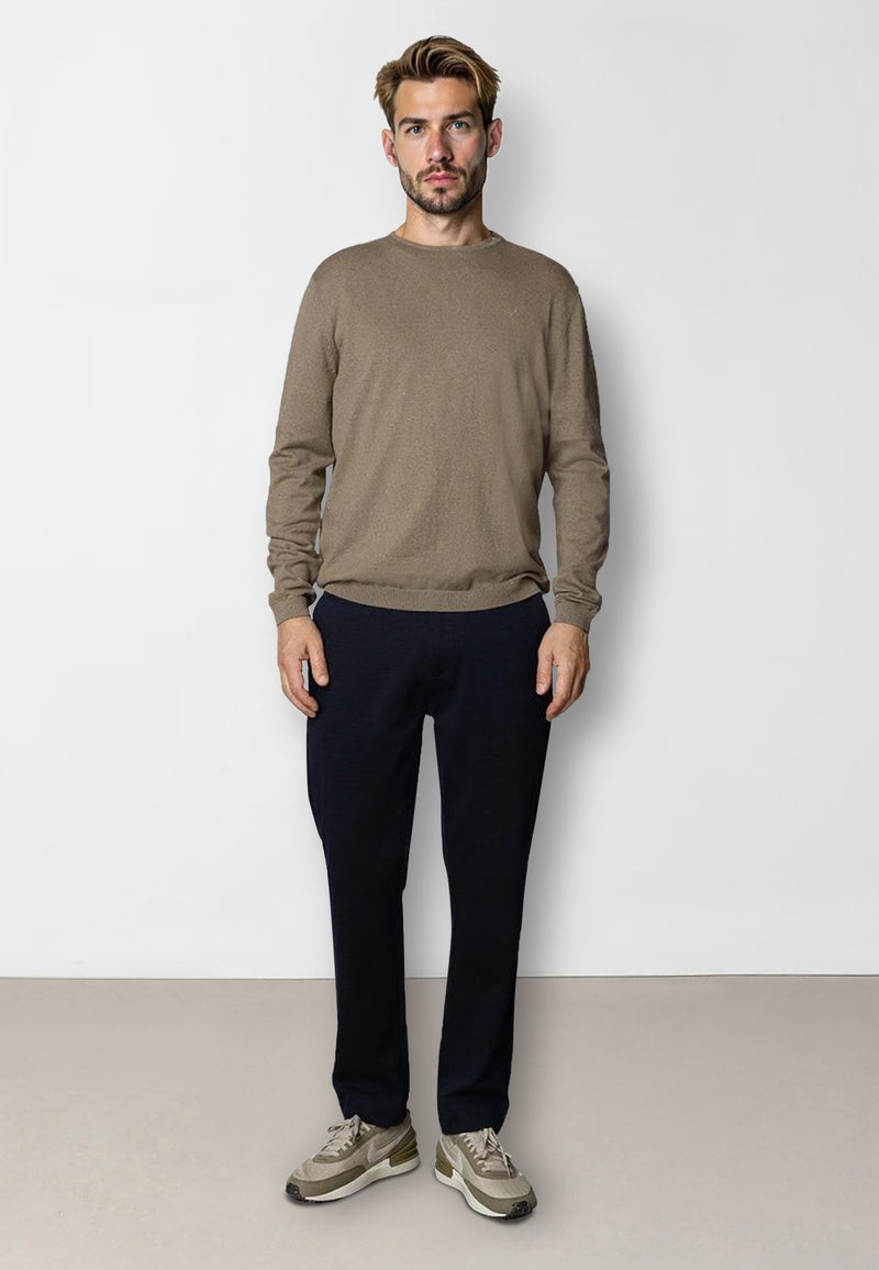 Clean Cut Copenhagen CLAUDE KNITTED JUMPER Knit Dark beige melange