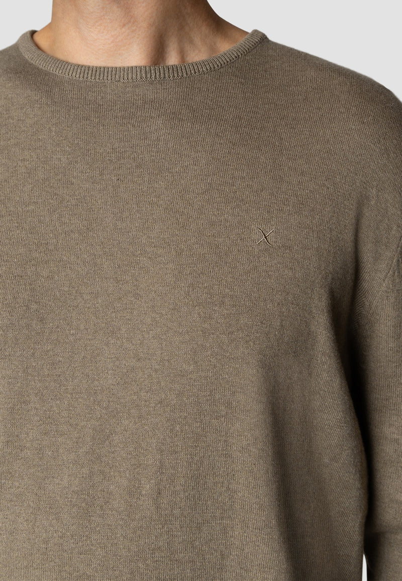 Clean Cut Copenhagen CLAUDE KNITTED JUMPER Knit Dark beige melange