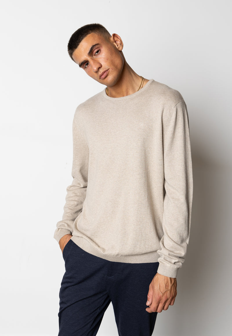 Clean Cut Copenhagen CLAUDE KNITTED JUMPER Knit Ecru Melange