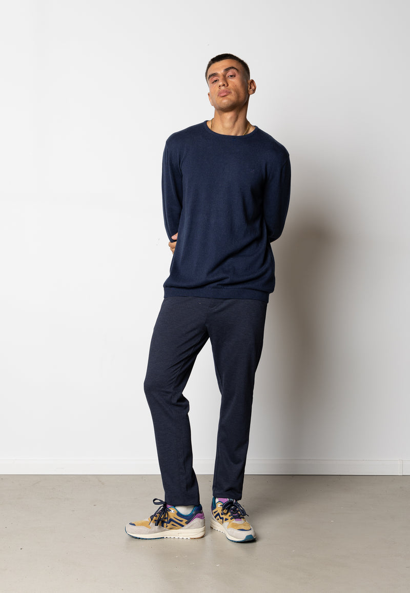 Clean Cut Copenhagen CLAUDE KNITTED JUMPER Knit Navy Melange