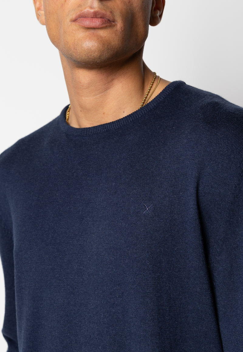 Clean Cut Copenhagen CLAUDE KNITTED JUMPER Knit Navy Melange