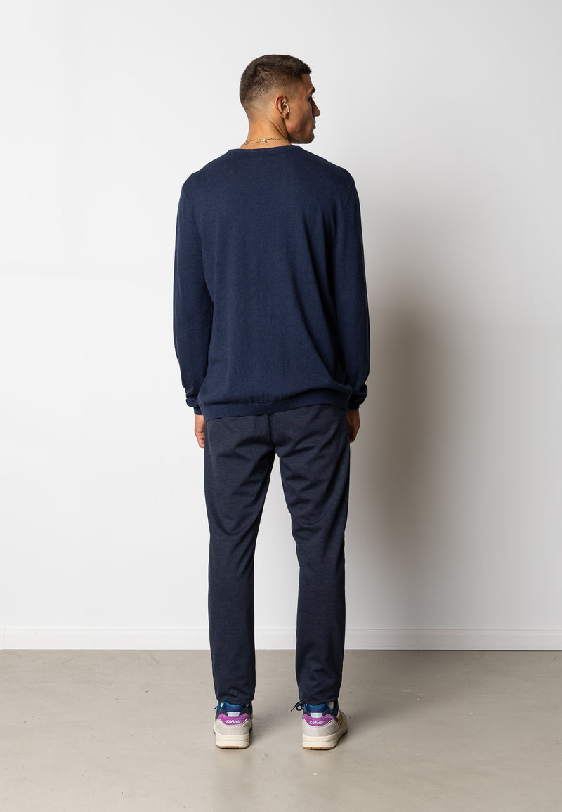Clean Cut Copenhagen CLAUDE KNITTED JUMPER Knit Navy Melange