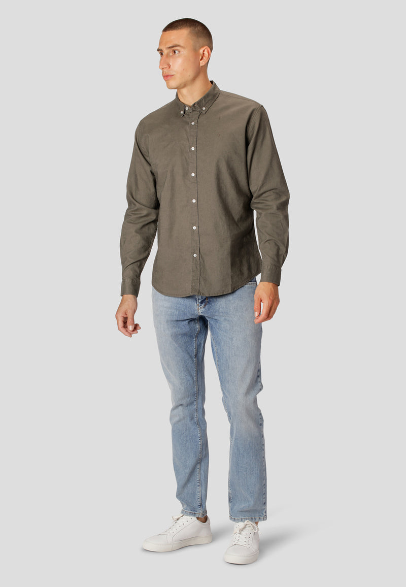 Clean Cut Copenhagen Clean Cut cotton/linen shirt Shirts L/S Dusty Green