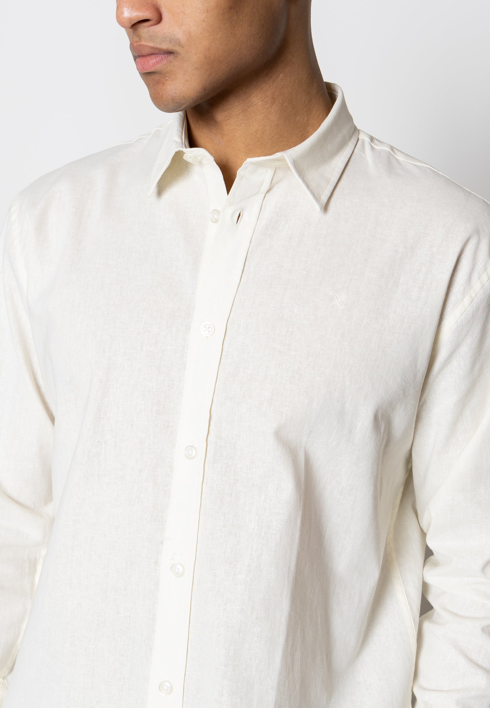 Clean Cut cotton/linen shirt - Ecru – Urban Brands