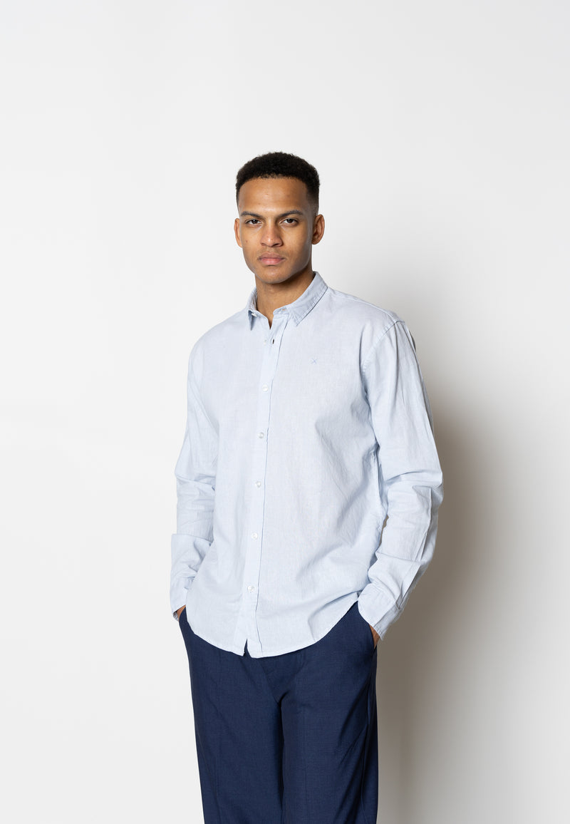 Clean Cut Copenhagen Clean Cut cotton/linen shirt Shirts L/S Sky Blue