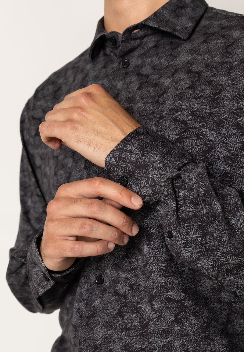 Clean Cut Copenhagen Clean formal AOP stretch shirt Shirts L/S Col11