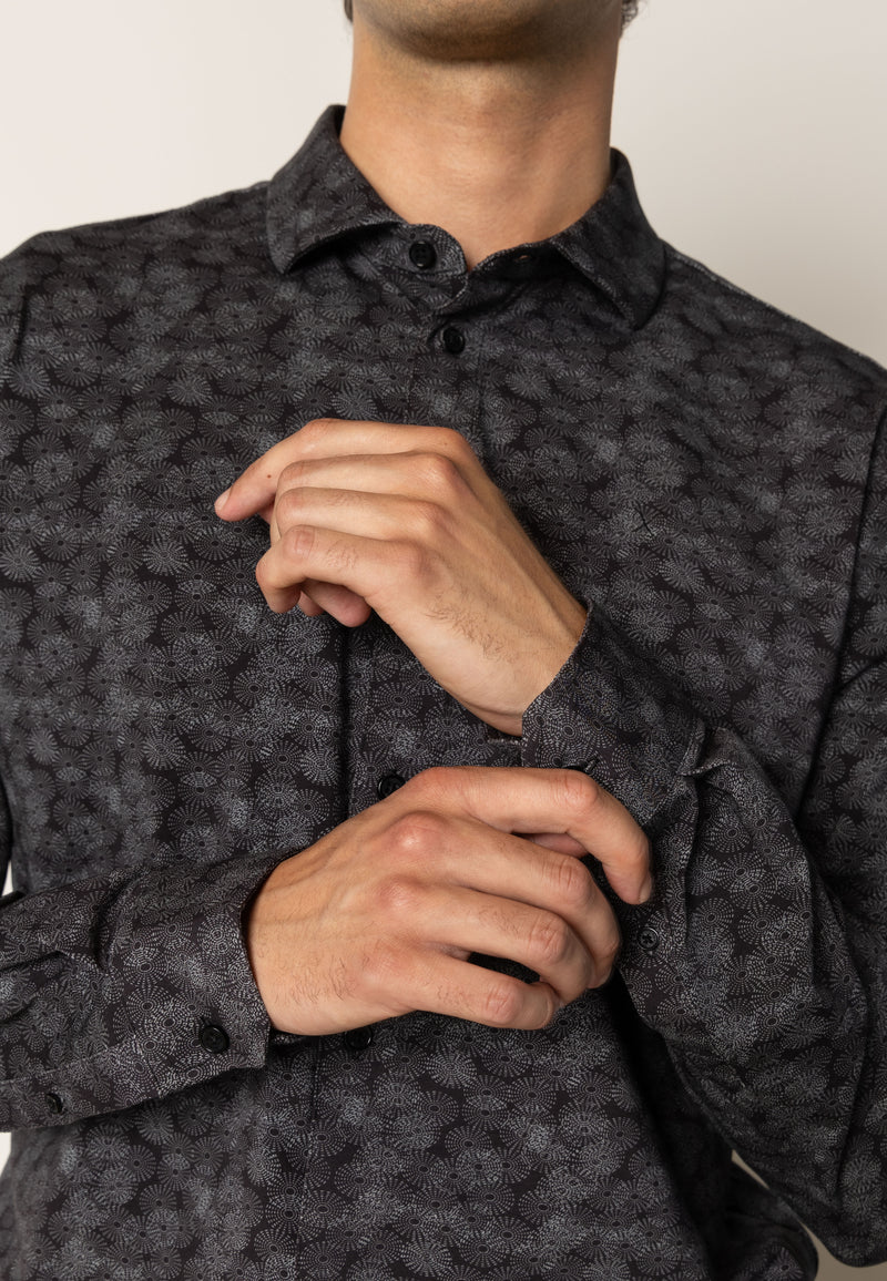 Clean Cut Copenhagen Clean formal AOP stretch shirt Shirts L/S Col11