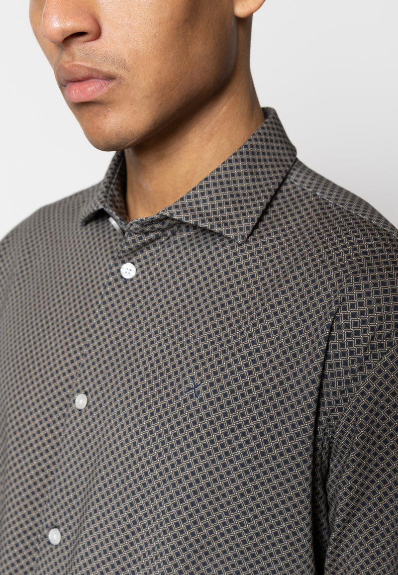 Clean Cut Copenhagen Clean formal AOP stretch shirt Shirts L/S Col 8