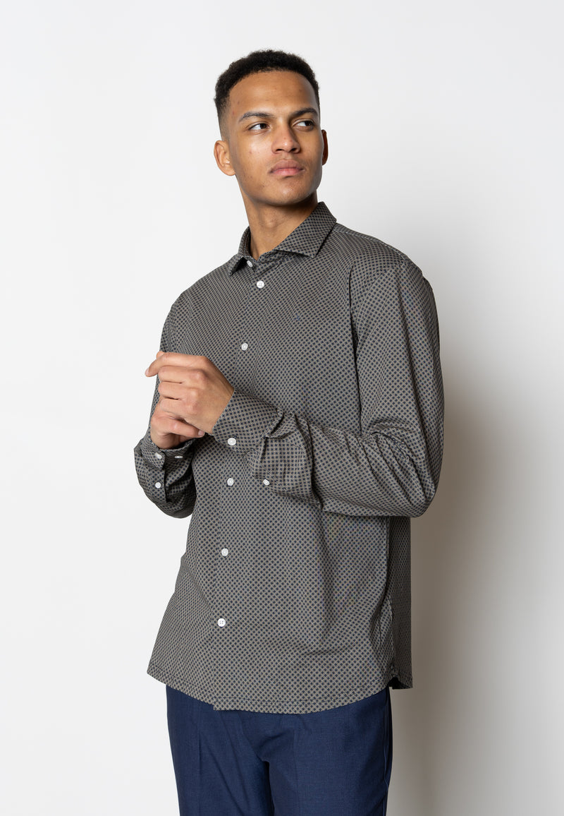 Clean Cut Copenhagen Clean formal AOP stretch shirt Shirts L/S Col 8