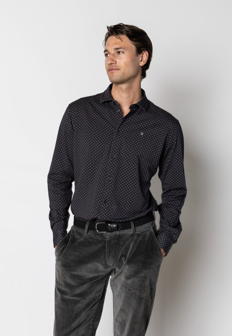 Clean Cut Copenhagen Clean formal AOP stretch shirt Shirts L/S Col 9