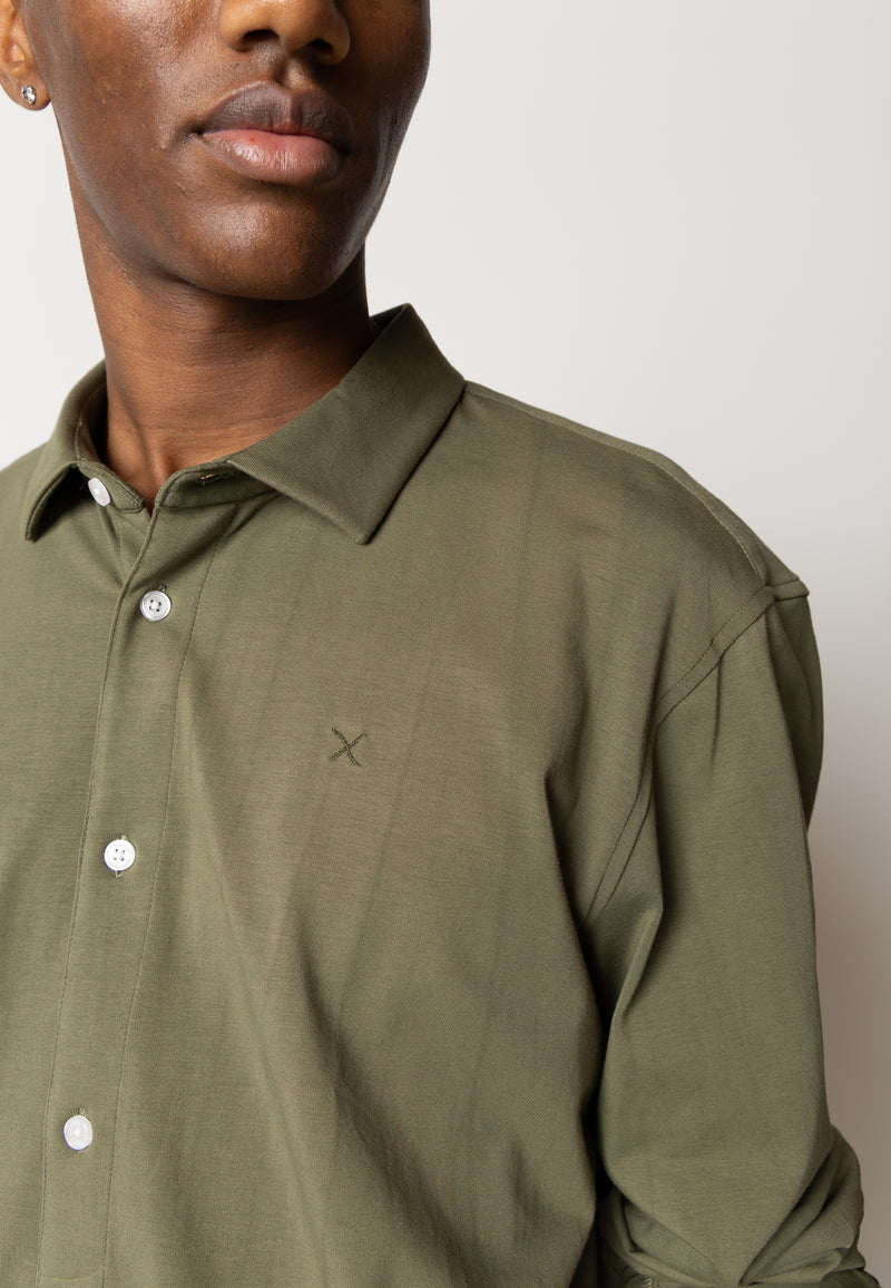 Clean Cut Copenhagen CLEAN CUT STRETCH SHIRT Shirts L/S Army