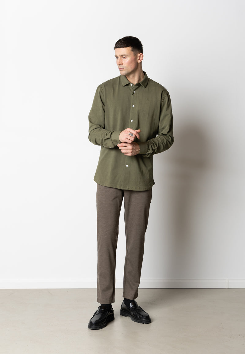 Clean Cut Copenhagen CLEAN CUT STRETCH SHIRT Shirts L/S Army