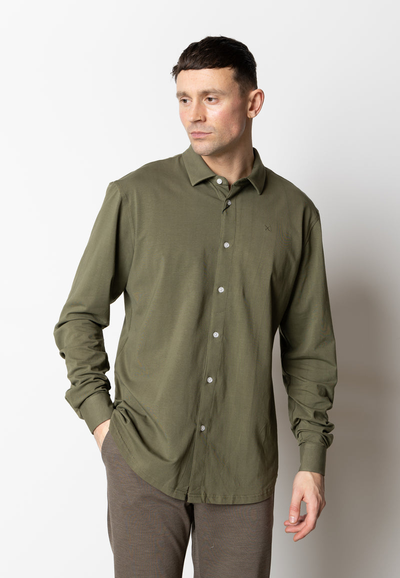 Clean Cut Copenhagen CLEAN CUT STRETCH SHIRT Shirts L/S Army