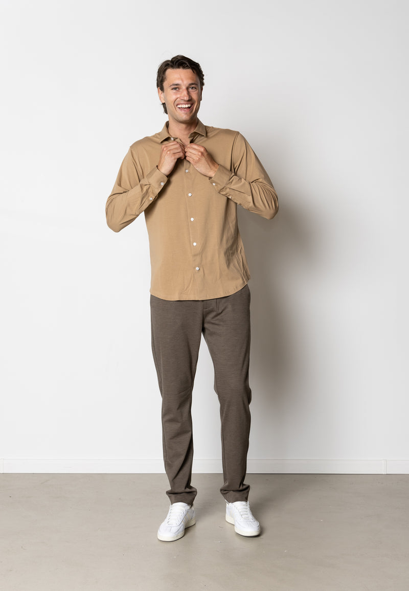 Clean Cut Copenhagen CLEAN CUT STRETCH SHIRT Shirts L/S Warm Sand
