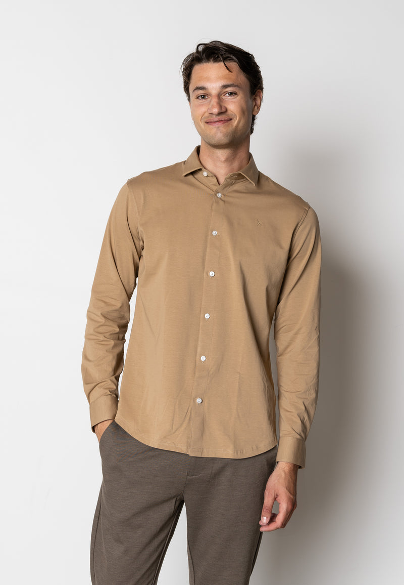 Clean Cut Copenhagen CLEAN CUT STRETCH SHIRT Shirts L/S Warm Sand