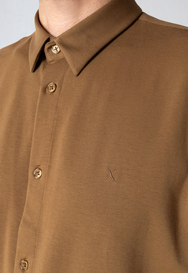Clean Cut Copenhagen Clean formal stretch shirt Shirts S/S Brown