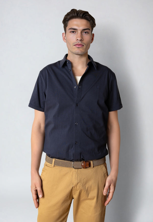 Clean Cut Copenhagen Clean formal stretch shirt Shirts S/S Navy