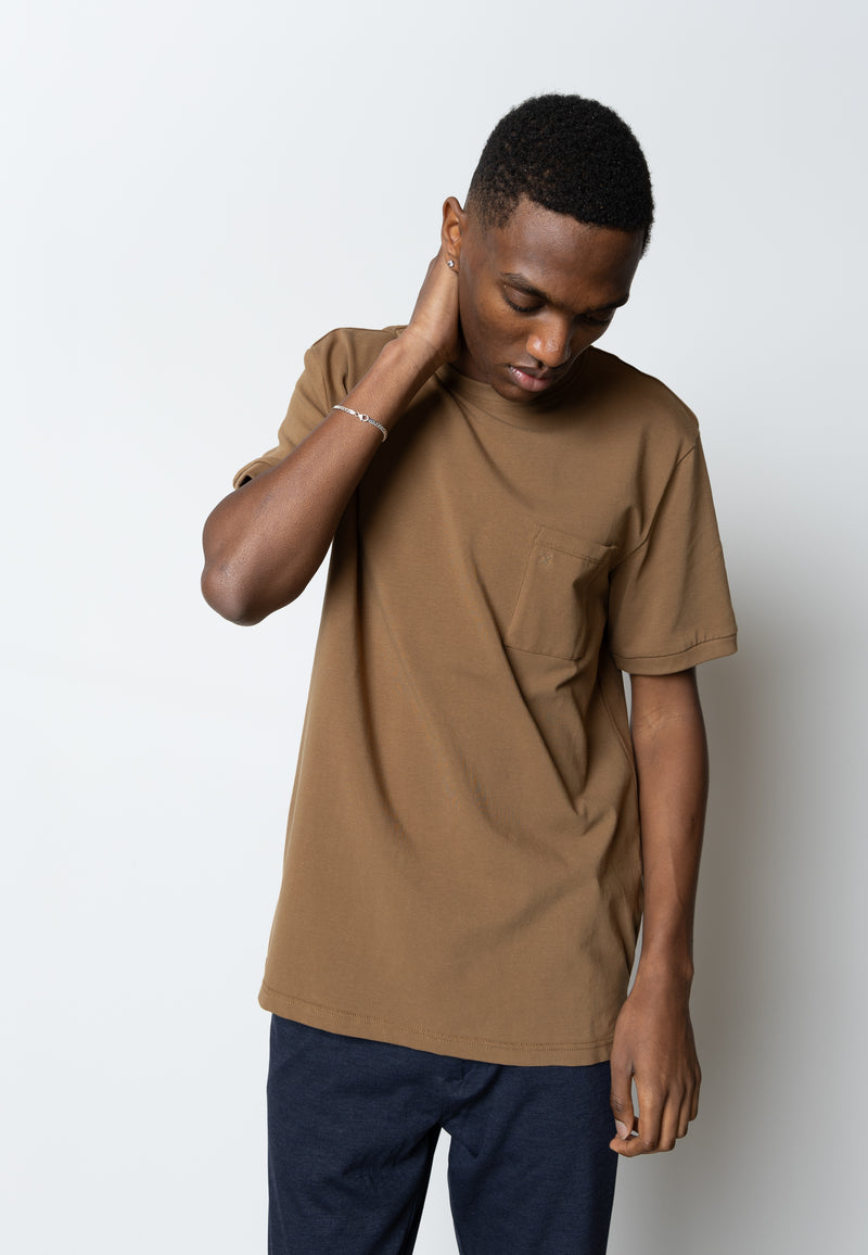 Clean Cut Copenhagen Clean formal t-shirt T-shirts S/S Brown