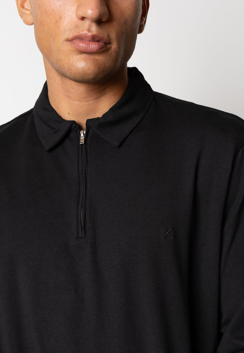 Clean Cut Copenhagen Clean zip polo Polos Black