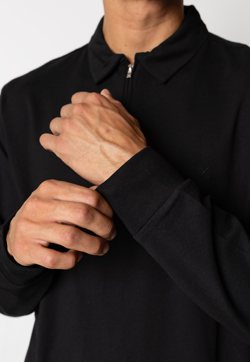 Clean Cut Copenhagen Clean zip polo Polos Black