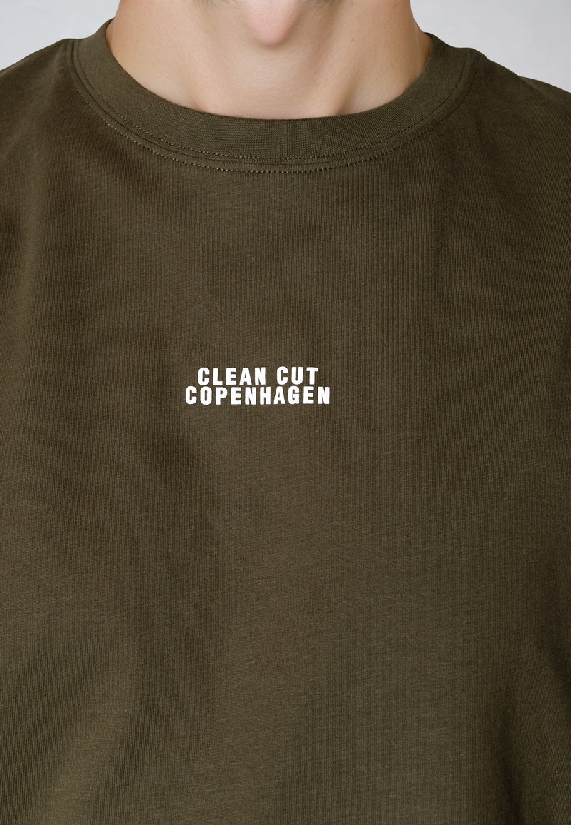 Clean Cut Copenhagen Cohen logo cotton t-shirt T-shirts S/S Army
