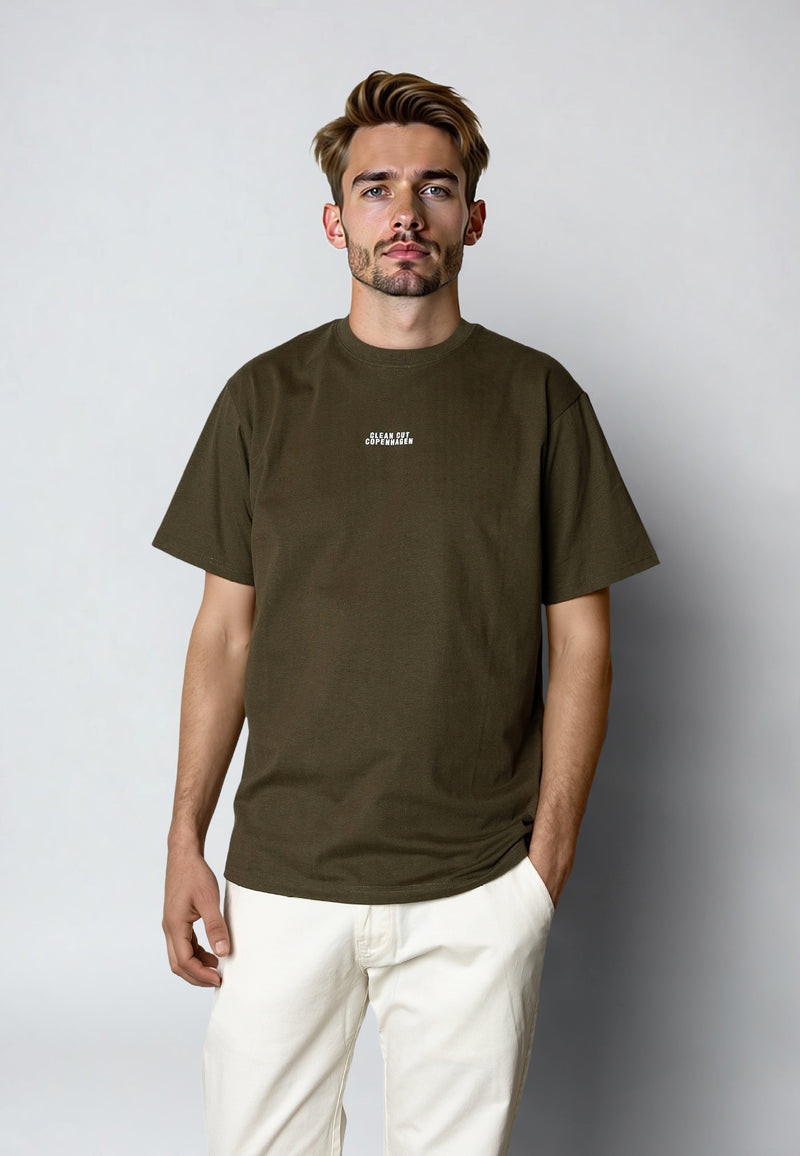 Clean Cut Copenhagen Cohen logo cotton t-shirt T-shirts S/S Army