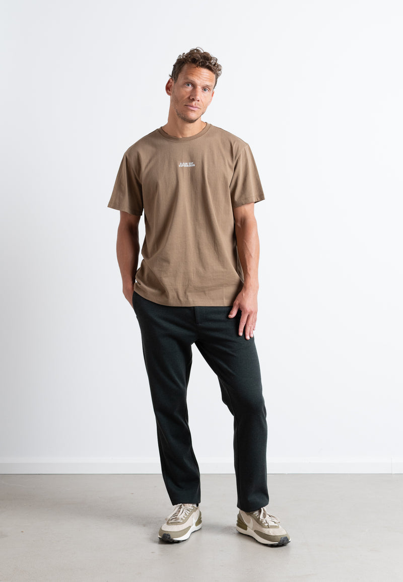 Clean Cut Copenhagen Cohen logo cotton t-shirt T-shirts S/S Dark Khaki