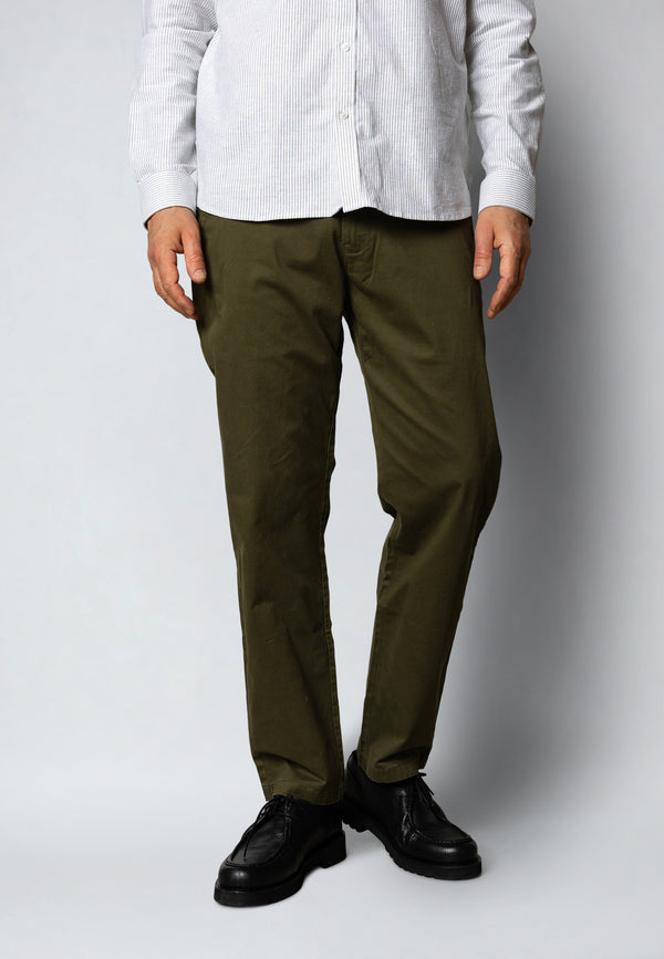 Clean Cut Copenhagen COPENHAGEN REGULAR TWILL CHINO Pants Army