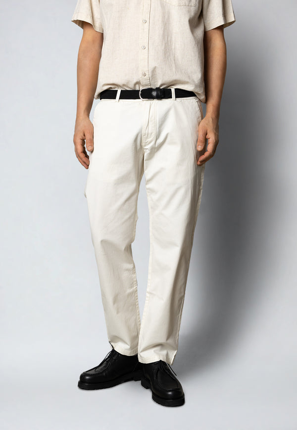 Clean Cut Copenhagen COPENHAGEN REGULAR TWILL CHINO Pants Ecru