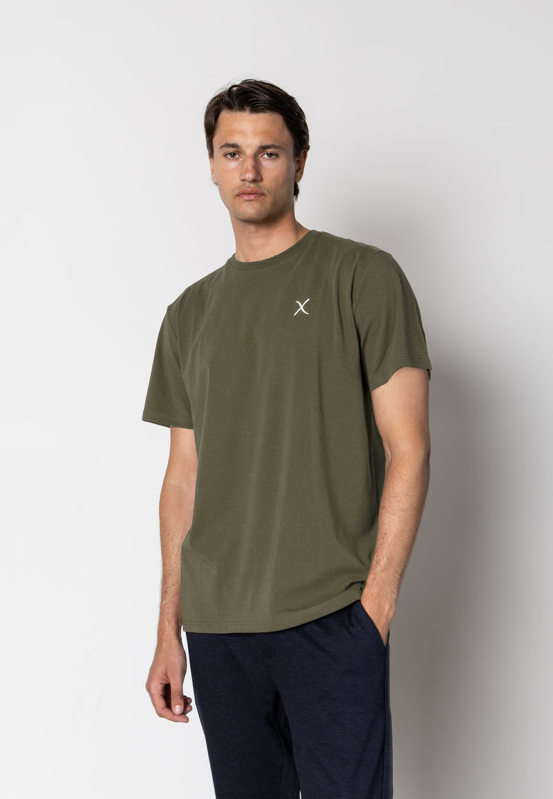 Clean Cut Copenhagen Cross organic logo t-shirt T-shirts S/S Army