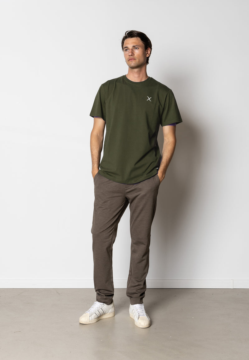 Clean Cut Copenhagen Cross organic logo t-shirt T-shirts S/S Army
