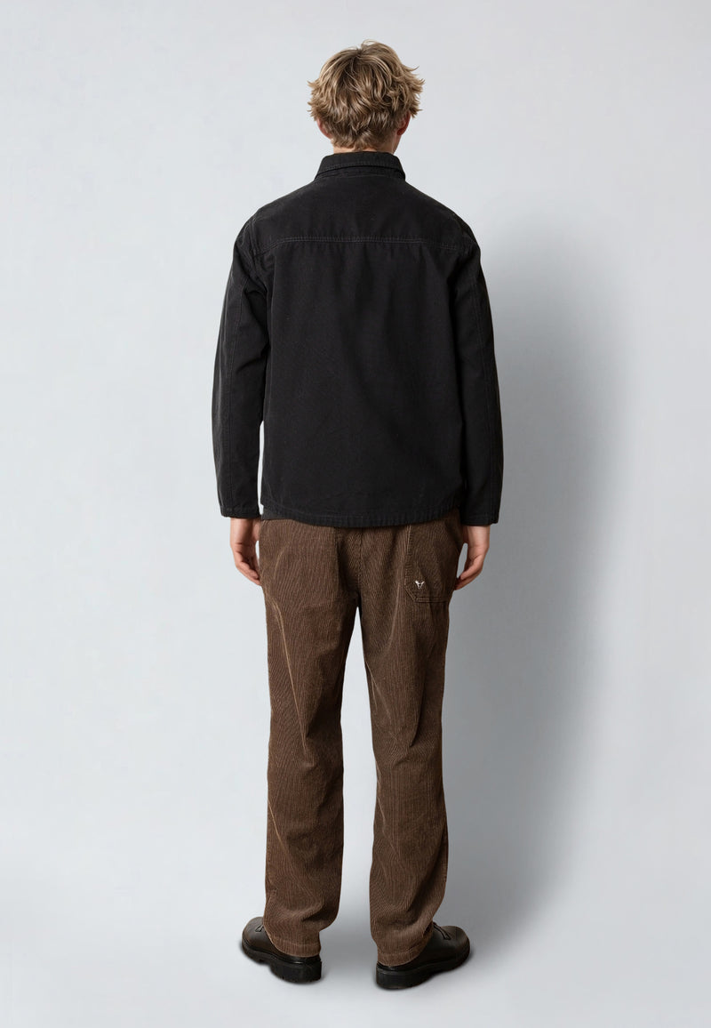 Fat Moose DERECK CANVAS OVERSHIRT Overshirts Black
