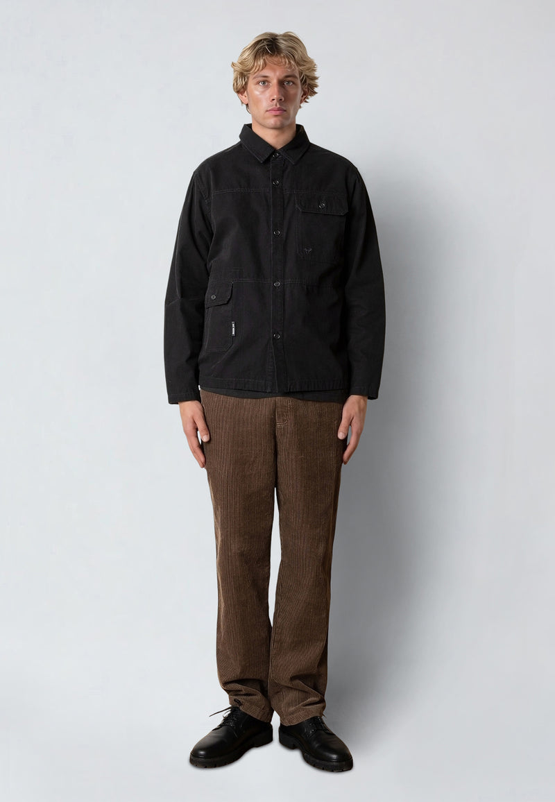Fat Moose DERECK CANVAS OVERSHIRT Overshirts Black