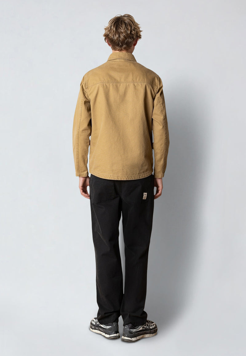 Fat Moose DERECK CANVAS OVERSHIRT Overshirts Dark Khaki