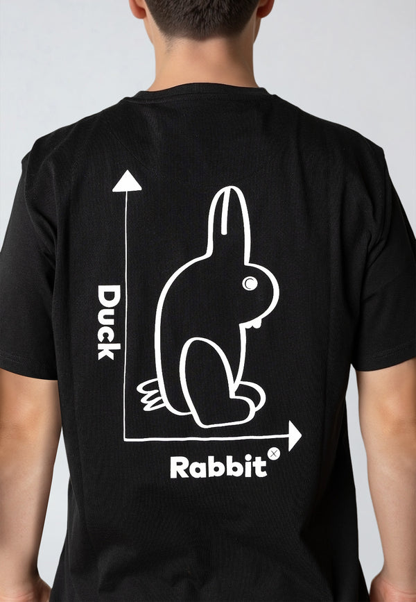 Clean Cut Copenhagen DUCK/RABBIT T-SHIRT T-shirts S/S Black