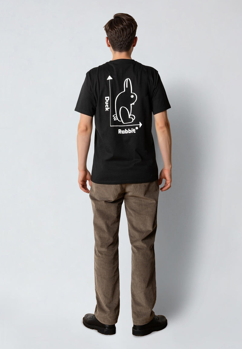 Clean Cut Copenhagen DUCK/RABBIT T-SHIRT T-shirts S/S Black