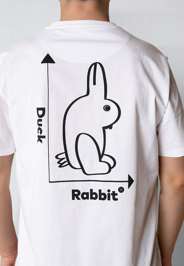 Clean Cut Copenhagen DUCK/RABBIT T-SHIRT T-shirts S/S White
