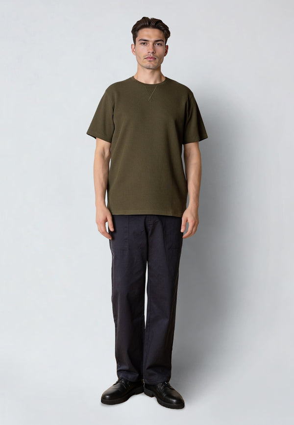 Clean Cut Copenhagen ENZO 'GRANDAD' T-SHIRT T-shirts S/S Army