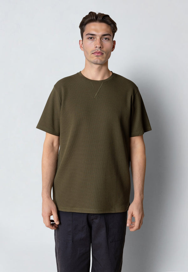 Clean Cut Copenhagen ENZO 'GRANDAD' T-SHIRT T-shirts S/S Army