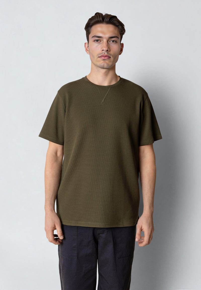 Clean Cut Copenhagen ENZO 'GRANDAD' T-SHIRT T-shirts S/S Army