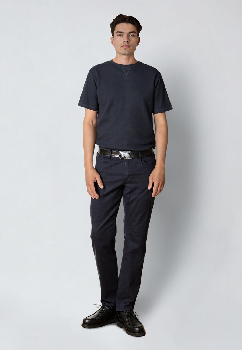 Clean Cut Copenhagen ENZO 'GRANDAD' T-SHIRT T-shirts S/S Dark Navy