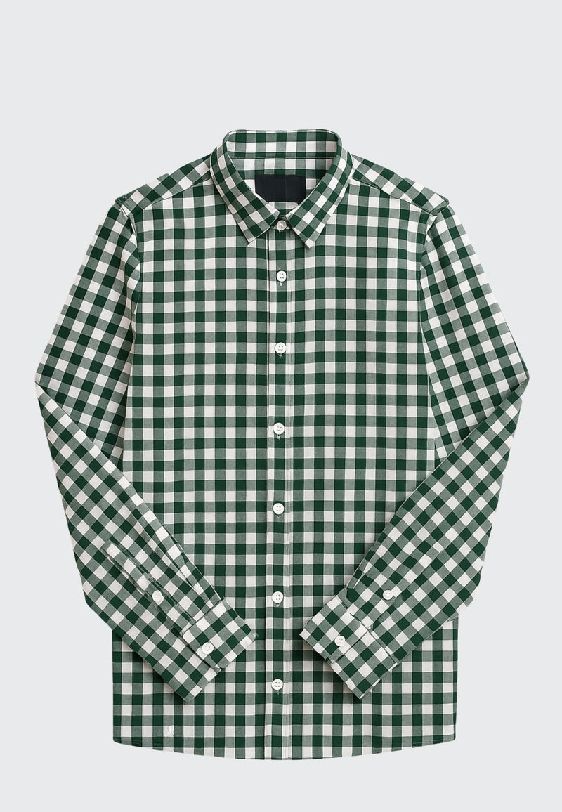 Clean Cut Copenhagen ESRUM SHIRT Shirts L/S Green Checked