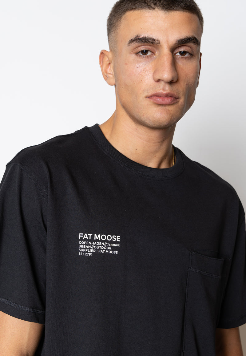 Fat Moose EVAN T-SHIRT T-shirts S/S Black